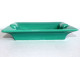 JOLI ANCIEN GRAND CENDRIER VINTAGE En FAIENCE VERT EMERAUDE VERNIS 19x15,5x3,5cm / OBJET DU FUMEUR TABAC (1505.11) - Porcellana