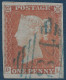 Grande Bretagne N°3E 1 Penny Brun Orangé Oblitéré Losange Gros Chiffres Bleu Tres Léger , Grandes Marges SUPERBE & TTB - Unused Stamps