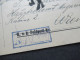 Delcampe - Österreich / Polen Ehem. Österr. Verwaltungsgebiet 1920 R-Zettel Als Stempel Tarnow 1 Und Zensurstempel Czr.Kr. KuK Feld - Enteros Postales