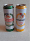 RUSSIA.  LOT OF 2 BEER CANS ..BARRELS..''GERMAN & CZECH BEER'' CAN..450ml. - Blikken