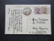 Italien 1927 Ganzsache Mit ZuF Stempel Venezia Ferrovia Nach Wien Gesendet! Hotel Pension Svizzera / Suisse - Stamped Stationery