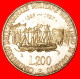 * SHIP: ITALY  200 LIRE 1889-1989R UNC MINT LUSTRE!  ·  LOW START · NO RESERVE! - Herdenking