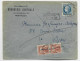 FRANCE MAZELIN 1FR30 SEUL LETTRE COVER BESANCON 1947 POUR LYON TAXE 3 FR PAIRE + REFUSE - 1945-47 Cérès De Mazelin