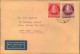 1951, 20 Und 40 P. Glocke Links Auf Auslandsbrief Ab BERLIN-CHALOTTENBURG Nach USA - Storia Postale