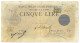 5 LIRE BANCA DELLO STATO PONTIFICIO 1870 MB/MB+ - Other & Unclassified