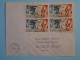 BT16  NOUVELLE CALEDONIE  BELLE LETTRE  RR 1949 NOUMEA  A SANTO NVELLES HEBRIDES   +PAIRE DE TP++ PAS  COURANT+ + - Covers & Documents