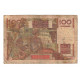 France, 100 Francs, Jeune Paysan, 1949, B.350, B, Fayette:28.24, KM:128b - 100 F 1945-1954 ''Jeune Paysan''