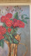 Delcampe - Rare Peinture Toile 55X38 Cm Tableau Artiste Victor Carlu Nature Morte Roses Pichet - Waterverf