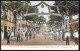 Postal S. Tomé E Principe - S. Thomé - Arco Na Rua Conde Valle Flor á Chegada De S. A. O Principe Real - CPA Anime Etnic - Sao Tome Et Principe