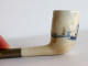 ANCIEN PIPE TABAC GOEDE WAAGEN HOLLAND, TERRE ÉMAILLÉ DELFT MOULIN VENT PAYS BAS        (0401.2) - Porcelain Pipes
