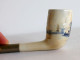 ANCIEN PIPE TABAC GOEDE WAAGEN HOLLAND, TERRE ÉMAILLÉ DELFT MOULIN VENT PAYS BAS        (0401.2) - Pipas En Tierra Y En Porcelana