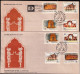 INDIA-1987-HERITAGE MONUMENTS- SET OF FDCs -CANCELLED IN INDIA AND DENMARK- ERROR- COLOR VARIETIES-BX4-17 - Plaatfouten En Curiosa