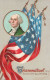 US ART EMBOSSED PATRIOTIC WASHINGTON 1732 - 1799 - Presidenti