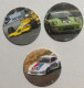 3 Pogs Voiture De Course - Porsche 935 - Porsche 911 - F1 ATS HS1 - Trading Cards