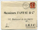 !!! ENTIER POSTAL 10 C SEMEUSE AVEC REPIQUAGE FANYAU - Umschläge Mit Aufdruck (vor 1995)