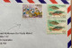 JAPAN 1980, COVER USED TO USA, DISNEY, MICKY MOUSE, FAIRY TALE, CHILDREN STORIES, FISH, 3 STAMP, MINO CITY CANCEL. - Storia Postale