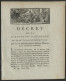 1793 DECRET CONVENTION NATIONALE RELATIVE A LA MISE EN ETAT D'ARRESTATION D'ANCIENS MEMBRES (DEPUTES ET MINISTRES) - Decrees & Laws