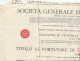 OBBLIGAZIONE - SOCIETA GENERALE ELETTRICA DELLA SICILIA - N.1 OBBLIGAZIONE DA £500 - Elektrizität & Gas