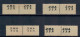 TRIESTE AMG FTT ZONA A 1947/48 PACCHI POSTALI CAT.SASSONE 2/4/5/6k VARIETA' DECALCO DELLA SOPRASTAMPA  MNH/** - Postpaketen/concessie