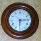 VINTAGE PENDULE MURALE  HANGARTER EN BOIS CHIFFRES ROMAINS VITRE QUI S'OUVRE FONctionne - Clocks