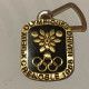 Très Rare Porte Clé Des Jeux Olympiques De Grenoble 68 Fond Noir Sous Résine. Objet Souvenir, Médaille, Badge, Pin's. - Kleding, Souvenirs & Andere