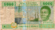 CENTRAL AFRICAN STATES 5000 FRANCS 2002 P-109Ta -   T For CONGO , CIRC. - États D'Afrique Centrale