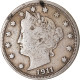 Monnaie, États-Unis, Liberty Nickel, 5 Cents, 1911, U.S. Mint, Philadelphie - 1883-1913: Liberty (Liberté)