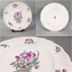 + ASSIETTE PLATE DEMI PORCELAINE KG LUNEVILLE REVERBERE - Heure Tulipe Fleur - Lunéville (FRA)