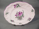 + ASSIETTE PLATE DEMI PORCELAINE KG LUNEVILLE REVERBERE - Heure Tulipe Fleur - Lunéville (FRA)