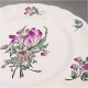 Delcampe - + ASSIETTE PLATE DEMI PORCELAINE KG LUNEVILLE REVERBERE - Heure Tulipe Fleur - Lunéville (FRA)