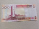 Billete De Libia De 5 Dinars, Año 2011, Serie A, UNC - Libia