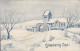 Denmark PPC Glædelig Jul Brotype Ia CHARLOTTENLUND (SCARCE Cds.) 1909 Locally Sent REadressed KJØBENHAVN STR. In Pencil - Briefe U. Dokumente