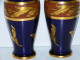 Delcampe - -PAIRE DE VASES PORCELAINE De LIMOGES ORFEBRERIA AWEZIN Bleu De FOUR & Dorures   E - Limoges (FRA)