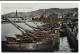 Postcard, Scotland, Ayrshire, Girvan, Fishing Boats In Harbour, Houses, People. - Ayrshire