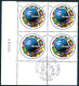 N°3170 COUPE DU MONDE DE FOOT - 10 BLOCS DE 4 OBL. F.D.C. BORDEAUX, LENS, LYON,... + 1 BLOC DE 4 OBL ST DENIS 12/07/1998 - Oblitérés