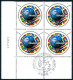 Delcampe - N°3170 COUPE DU MONDE DE FOOT - 10 BLOCS DE 4 OBL. F.D.C. BORDEAUX, LENS, LYON,... + 1 BLOC DE 4 OBL ST DENIS 12/07/1998 - Gebraucht