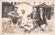 80-MER-LES-BAINS- CARTE PHOTO- PERSONNES SUR LA PLAGE - Mers Les Bains