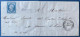 Lettre 15 Mai 1854 Présidence N°10 25c Bleu (1er Choix) Oblitéré PC 1825 + Cursive " 63 / Madiran " TTB Signé CALVES - 1852 Louis-Napoléon