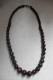 Neuf - Collier 48 Cm De Perles En Oeil De Tigre Rouge Oeil De Taureau Marron à Reflets Véritable - Halsketten