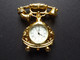 MINI WATCH VINTAGE Phone Shape IN BRASS Brand "Reflex" Need Battery - Sonstige & Ohne Zuordnung