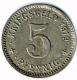 Nécessité Allemagne : 5 Pfennig 1919 Wattenscheid - Noodgeld