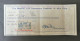 Portugal Facture Assurance Timbre Fiscal 1909  Mutual Life Insurance Co. New York Receipt Revenue Stamp - Cartas & Documentos