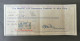 Portugal Facture Assurance Timbre Fiscal 1909  Mutual Life Insurance Co. New York Receipt Revenue Stamp - Brieven En Documenten