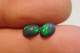 Paire D'opale Noire, Cabochon Ovale, Superbe Couleurs Presentes 1.23 Carat Cl28 - Opal