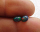 Delcampe - Paire D'opale Noire, Cabochon Ovale, Superbe Couleurs Presentes 1.23 Carat Cl28 - Opaal