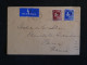 BU4 GREAT BRITAIN BELLE LETTRE RR 1937  CUMBERLAND  HOTEL LONDON + COLLECTION HOTEL DU CRILLON PARIS +AFF. PLAISANT+ - Cartas & Documentos