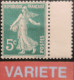 LP3137/902 - 1907 - TYPE SEMEUSE - N°137l (II) NEUF* (charnière) - VARIETE >>> Impression RECTO VERSO (VERSO DOUBLE) - Ongebruikt