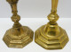 Delcampe - - 2 BOUGEOIRS BRONZE LOUIS XIV JUS De GRENIER PATINE ANCIENNE CANDLESTICK   E - Chandeliers, Candelabras & Candleholders