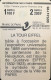 Stationnement  -  PARIS  -  1  -  La Tour Eiffel  -  100 Frcs - Cartes De Stationnement, PIAF