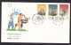 Turkey: FDC First Day Cover, 1986, 3 Stamps, Wrestling, Wrestle Sports Tradition, Mosque (traces Of Use) - Brieven En Documenten